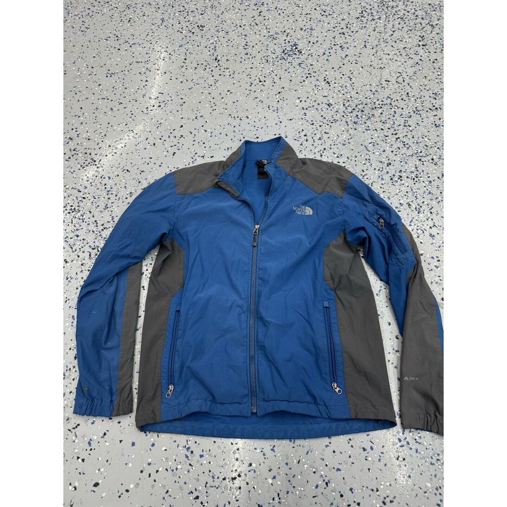 The North Face Apex Jacket Men's Size Large Navy Blue Zip Fleece Lined Pockets